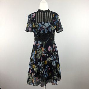 Anthropologie FoxieDox Floral Dress Sz XS